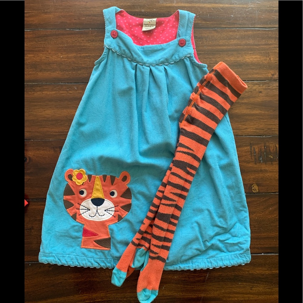 Frugi Tiger pinnie and tights